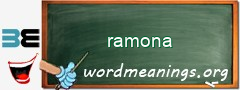 WordMeaning blackboard for ramona